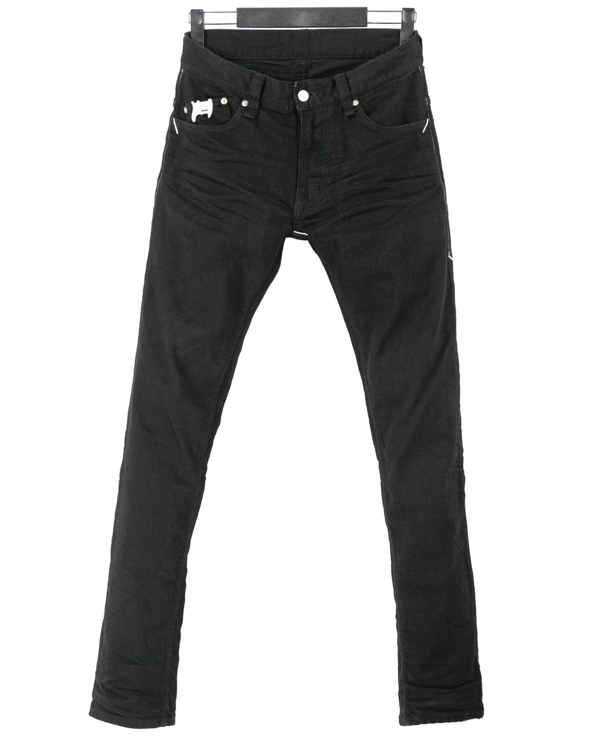11oz オーガニックコットン ストレッチデニム TIGHT JOE2 タイトストレート ワンウォッシュ - BLACK-1