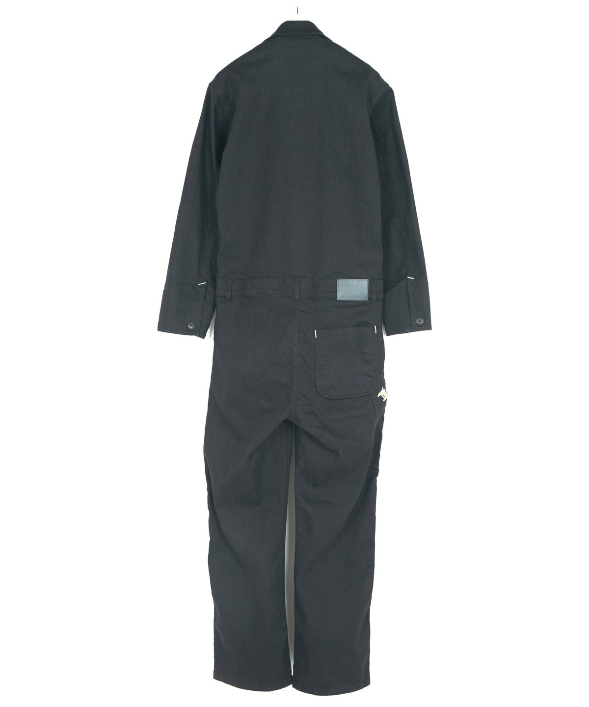 10oz オーガニックコットン ストレッチデニム Over Drive エンジニア カバーオール - BLACK-2
