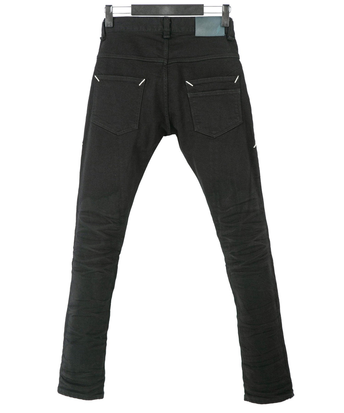 11oz オーガニックコットン ストレッチデニム TIGHT JOE1 タイトストレート ワンウォッシュ - BLACK-2