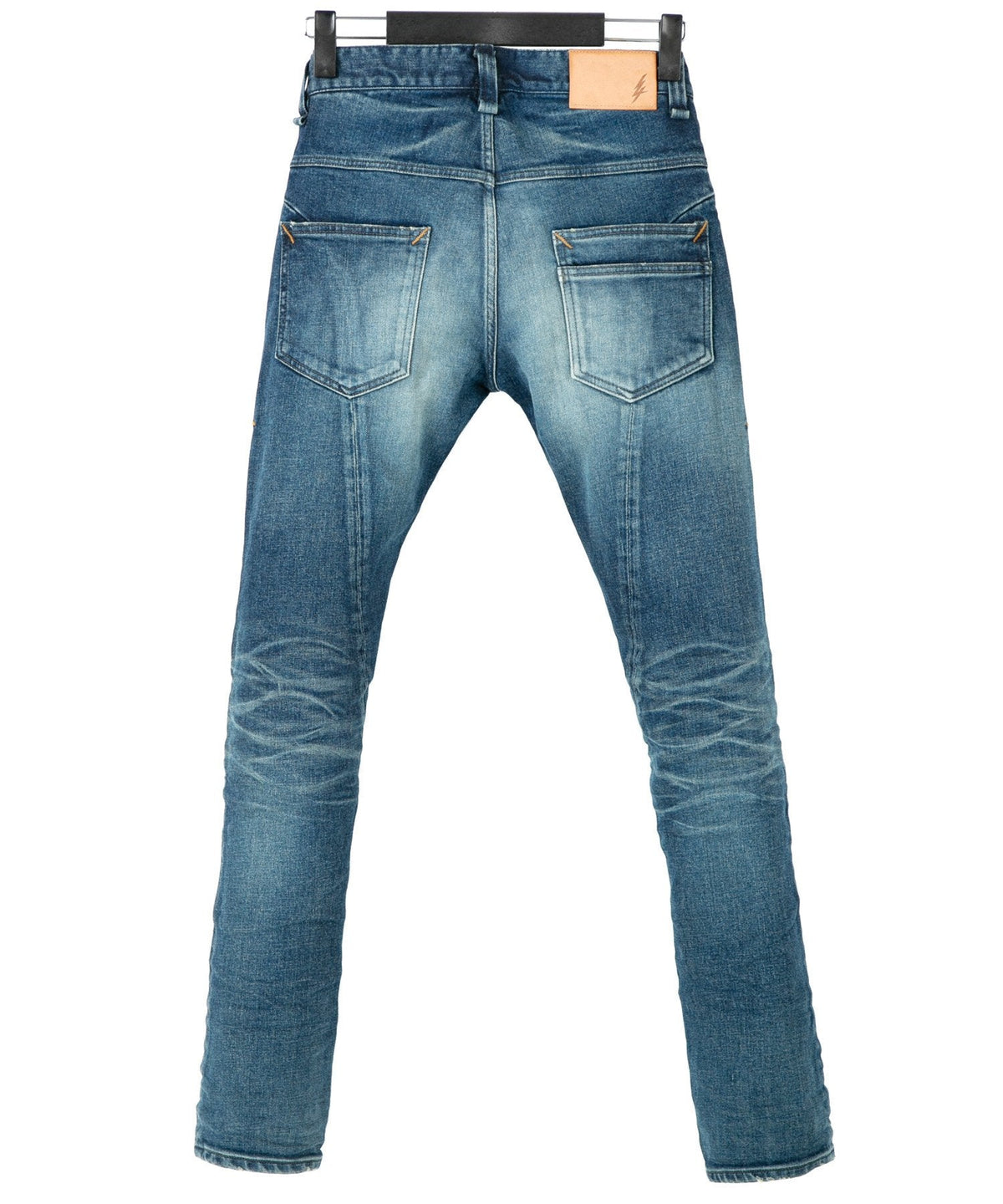 12.5oz オーガニックコットン ストレッチデニム TIGHT JOE タイトストレート ユーズド加工 - INDIGO-2