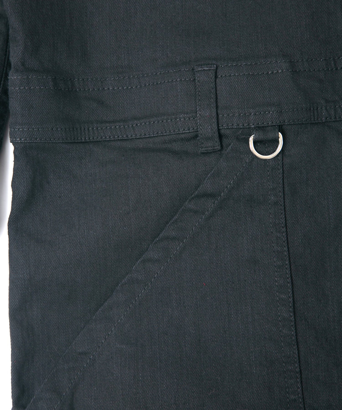 10oz オーガニックコットン ストレッチデニム Over Drive エンジニア カバーオール - BLACK-5