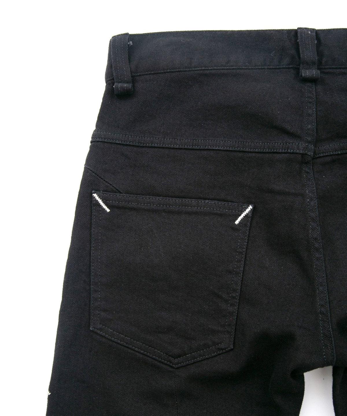 11oz オーガニックコットン ストレッチデニム TIGHT JOE1 タイトストレート ワンウォッシュ - BLACK-9