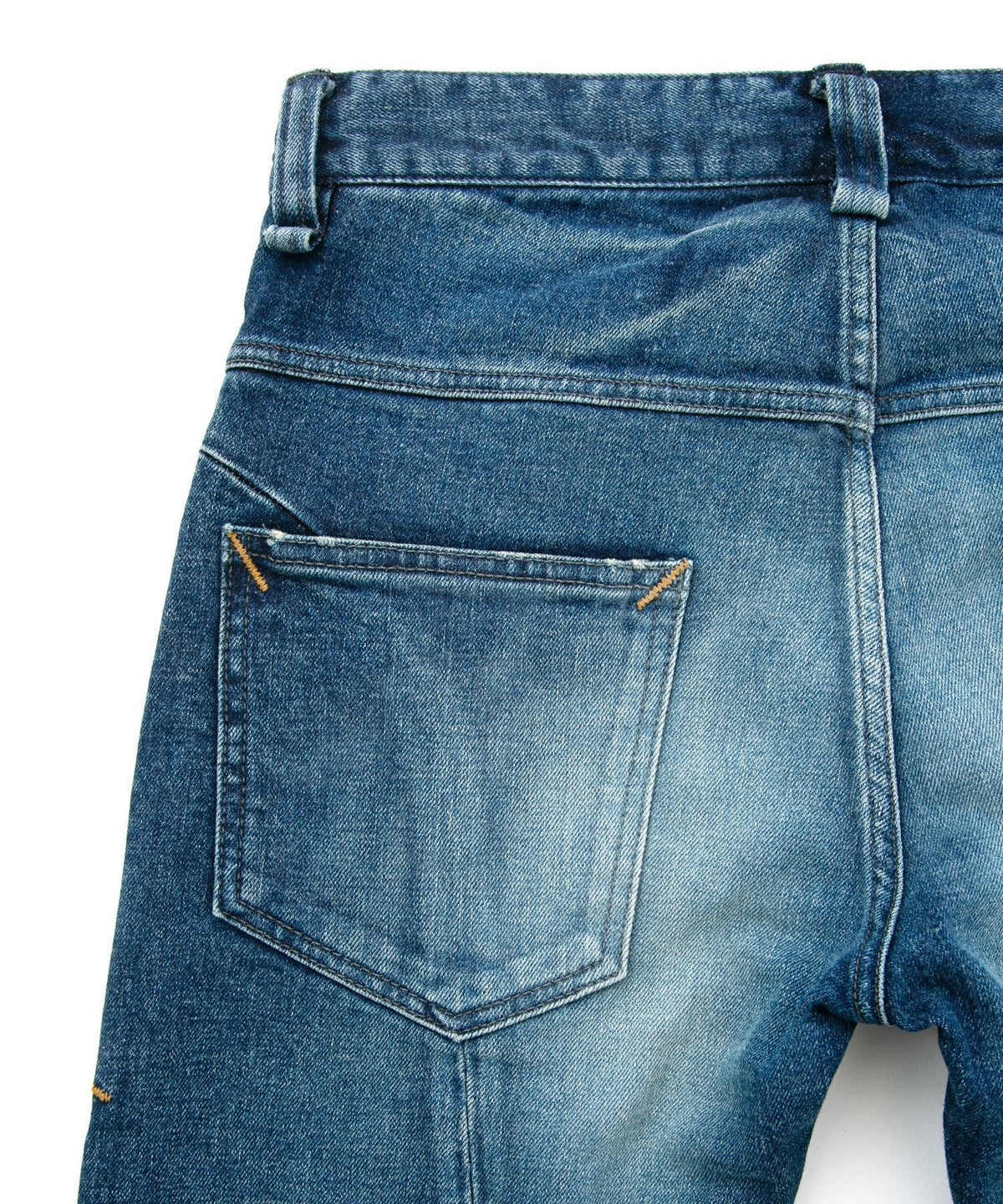 12.5oz オーガニックコットン ストレッチデニム TIGHT JOE タイトストレート ユーズド加工 - INDIGO-10