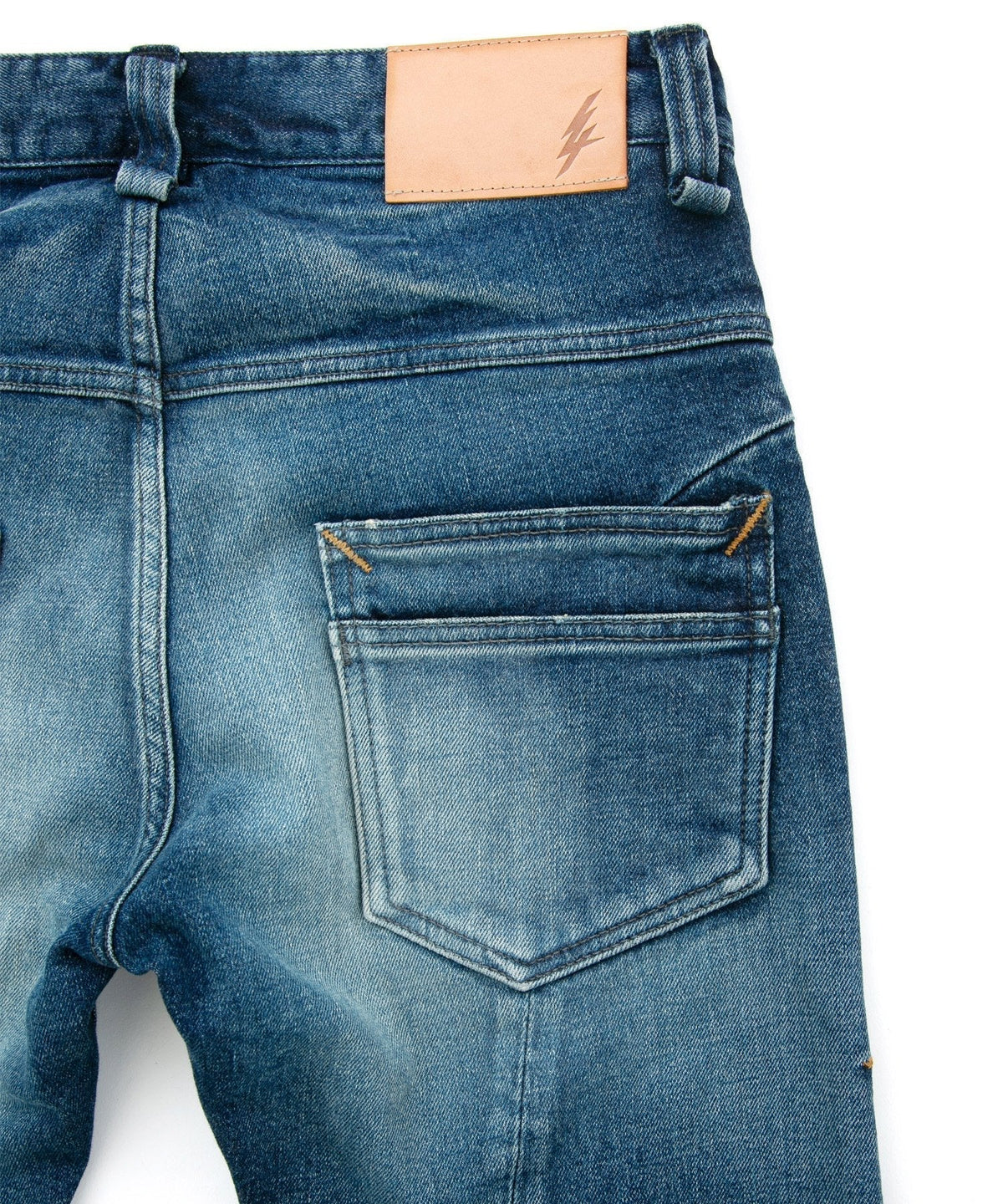 12.5oz オーガニックコットン ストレッチデニム TIGHT JOE タイトストレート ユーズド加工 - INDIGO-11