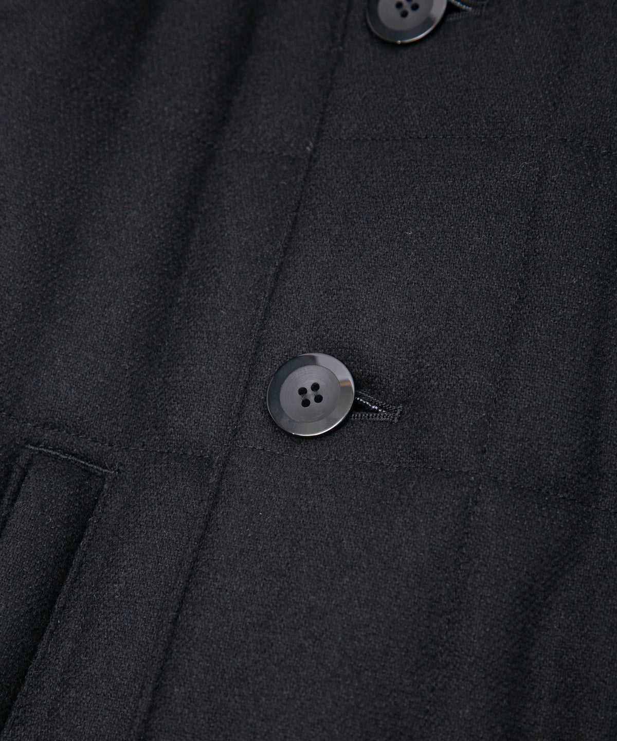 カシミア混 ストレッチ リサイクルウール ツイル 高機能中綿トラックベスト - BLACK-11