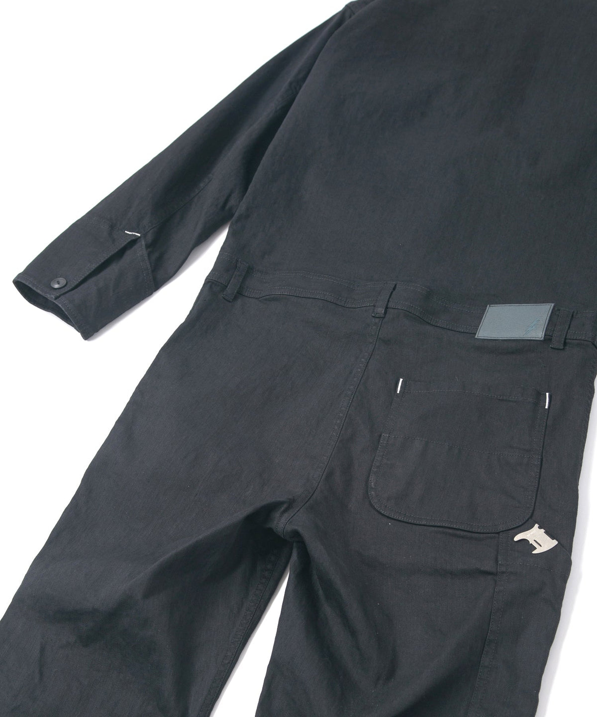 10oz オーガニックコットン ストレッチデニム Over Drive エンジニア カバーオール - BLACK-13