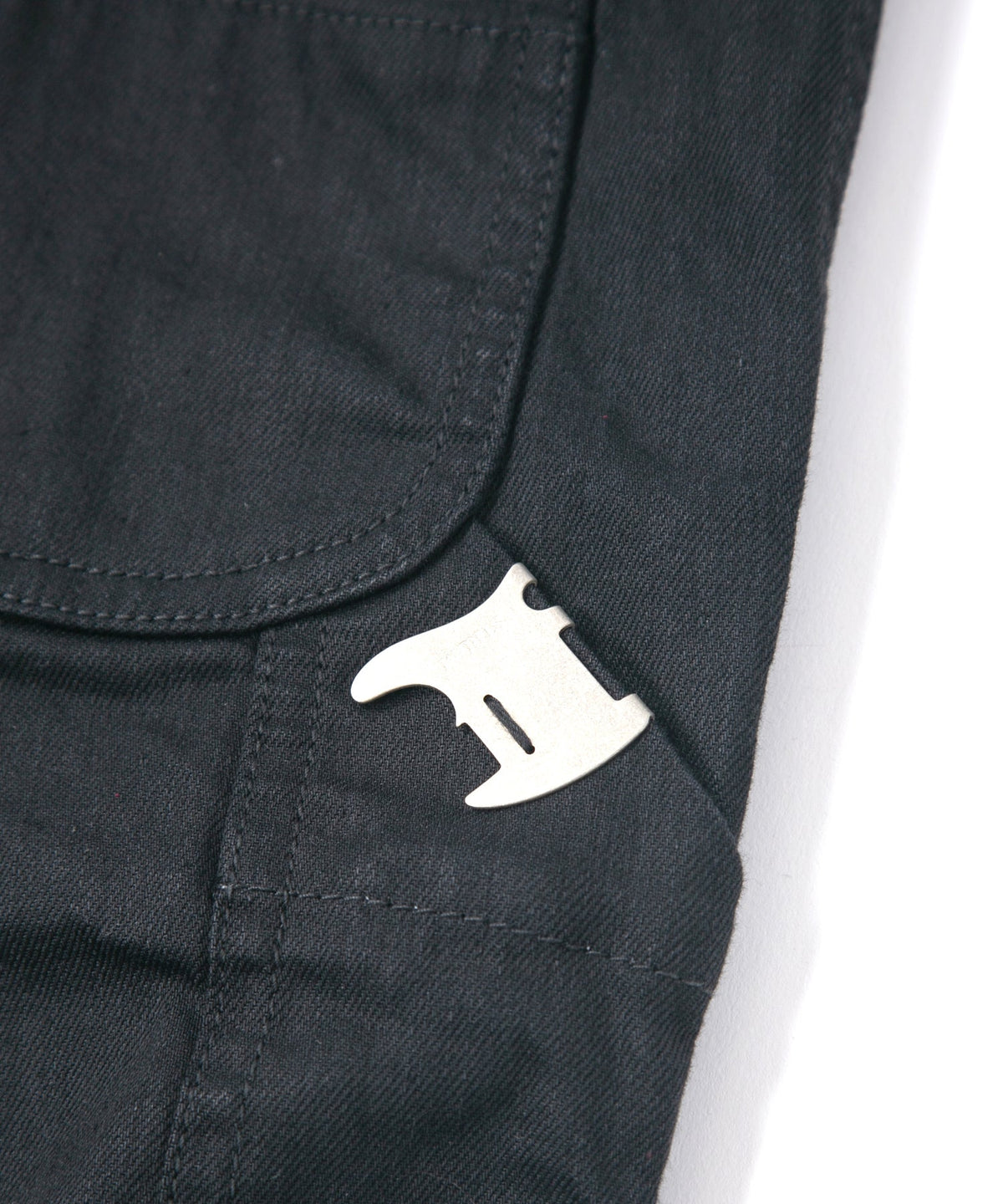 10oz オーガニックコットン ストレッチデニム Over Drive エンジニア カバーオール - BLACK-15