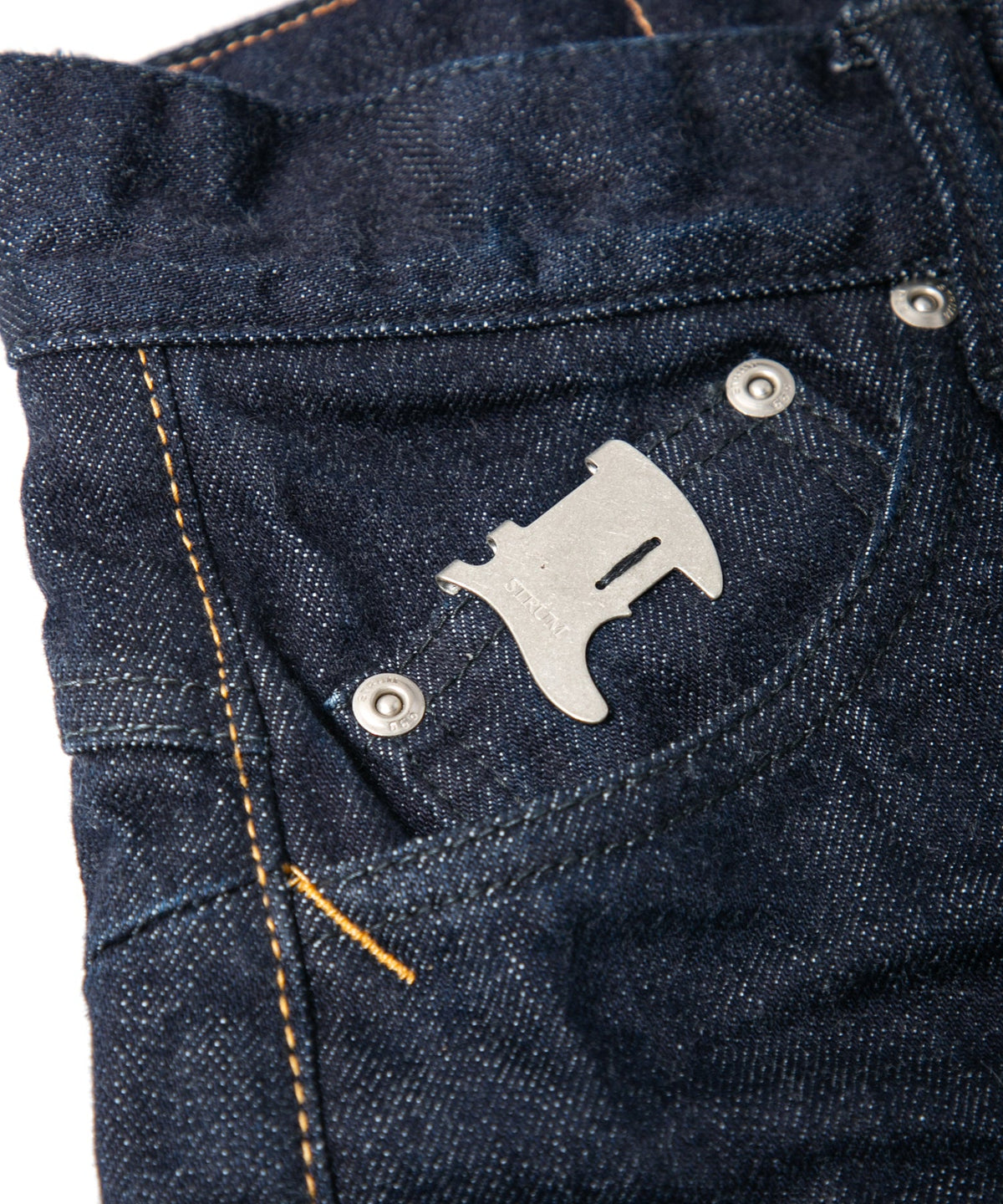 14oz ディープブルー ヘビーセルヴィッチ デニム 1977 レギュラーストレート ワンウォッシュ加工 - INDIGO-7
