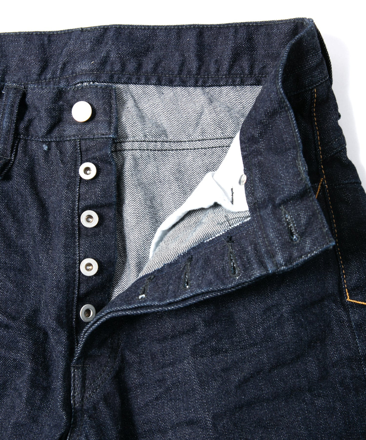 14oz ディープブルー ヘビーセルヴィッチ デニム 1977 レギュラーストレート ワンウォッシュ加工 - INDIGO-9