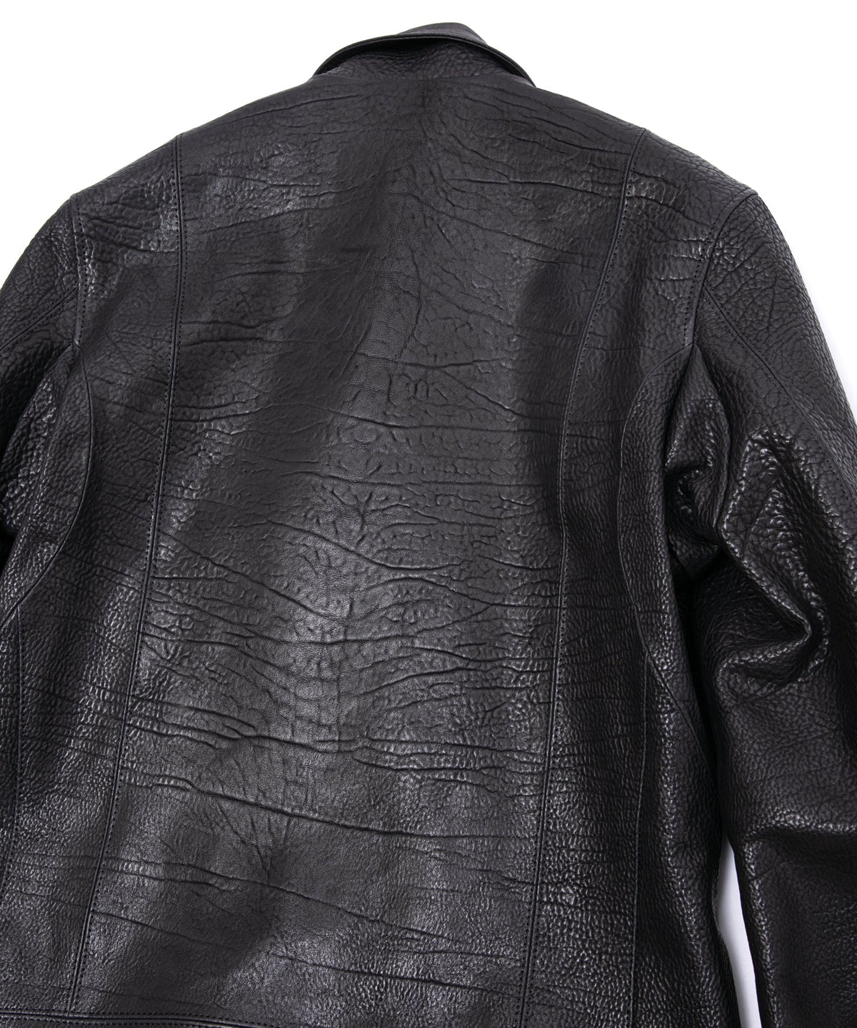 フルベジタブルタンニン鞣し イタリアン シュリンク ダブルショルダー HI-FLYER ダブルライダースジャケット - BLACK-27