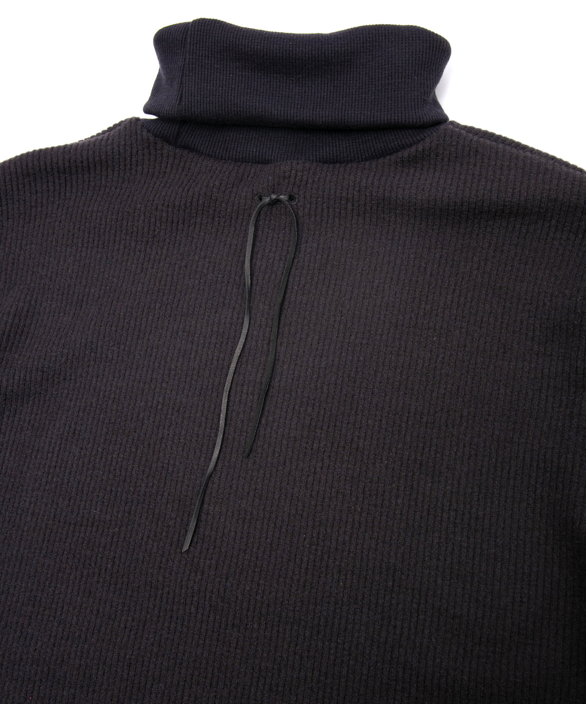 アクリルウールニット タートルーネック ニットソー - DARK GRAY-11