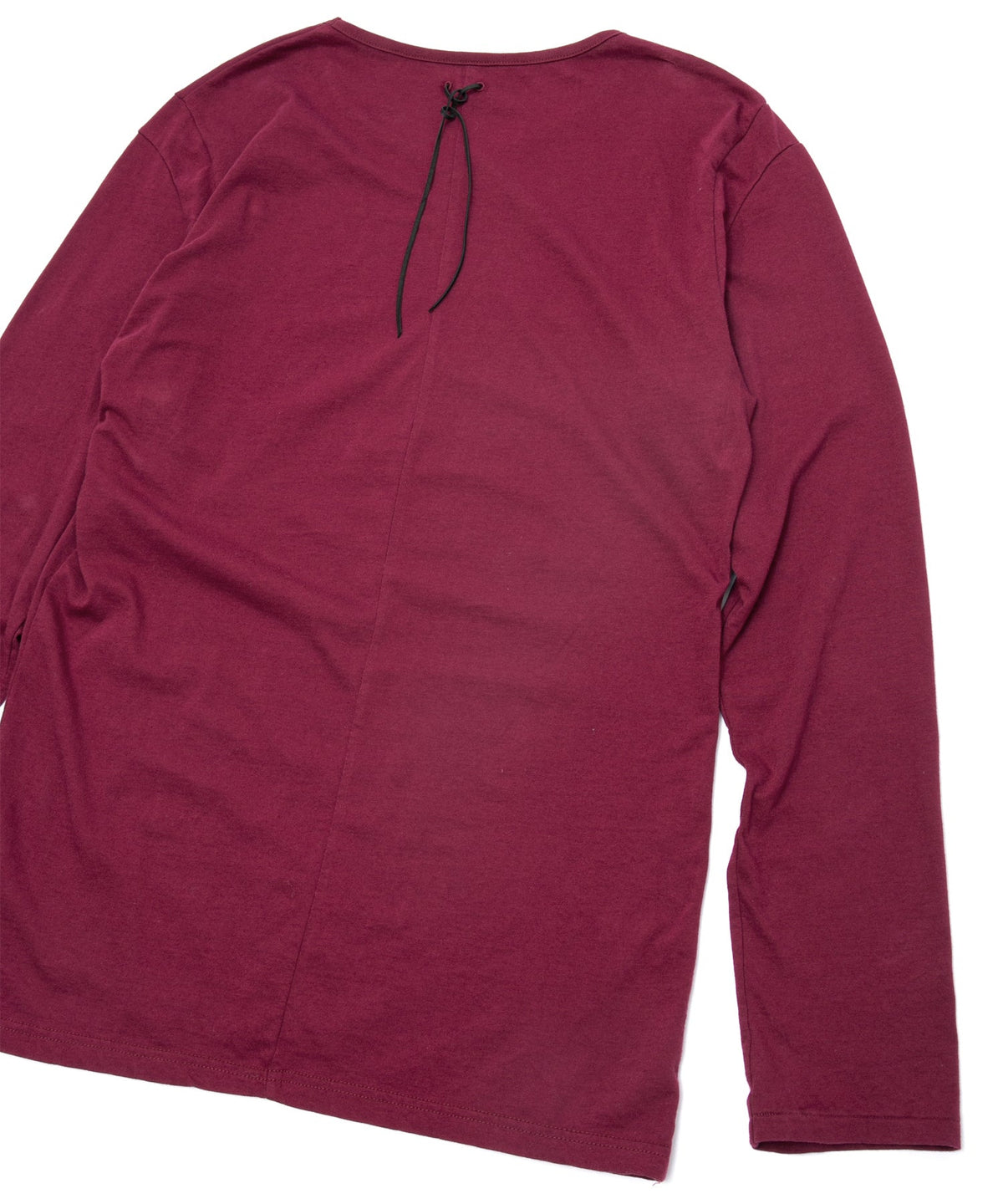 30/- ナチュラルソフト天竺 クルーネック ロングスリーブ T シャツ - WINE-6