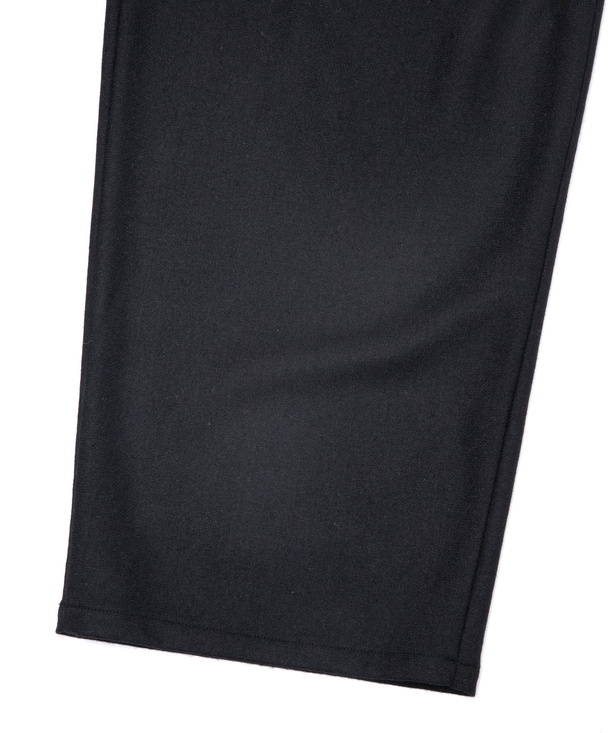 カシミア混 ストレッチ リサイクルウール ツイル バレル ワイド パンツ - BLACK-12