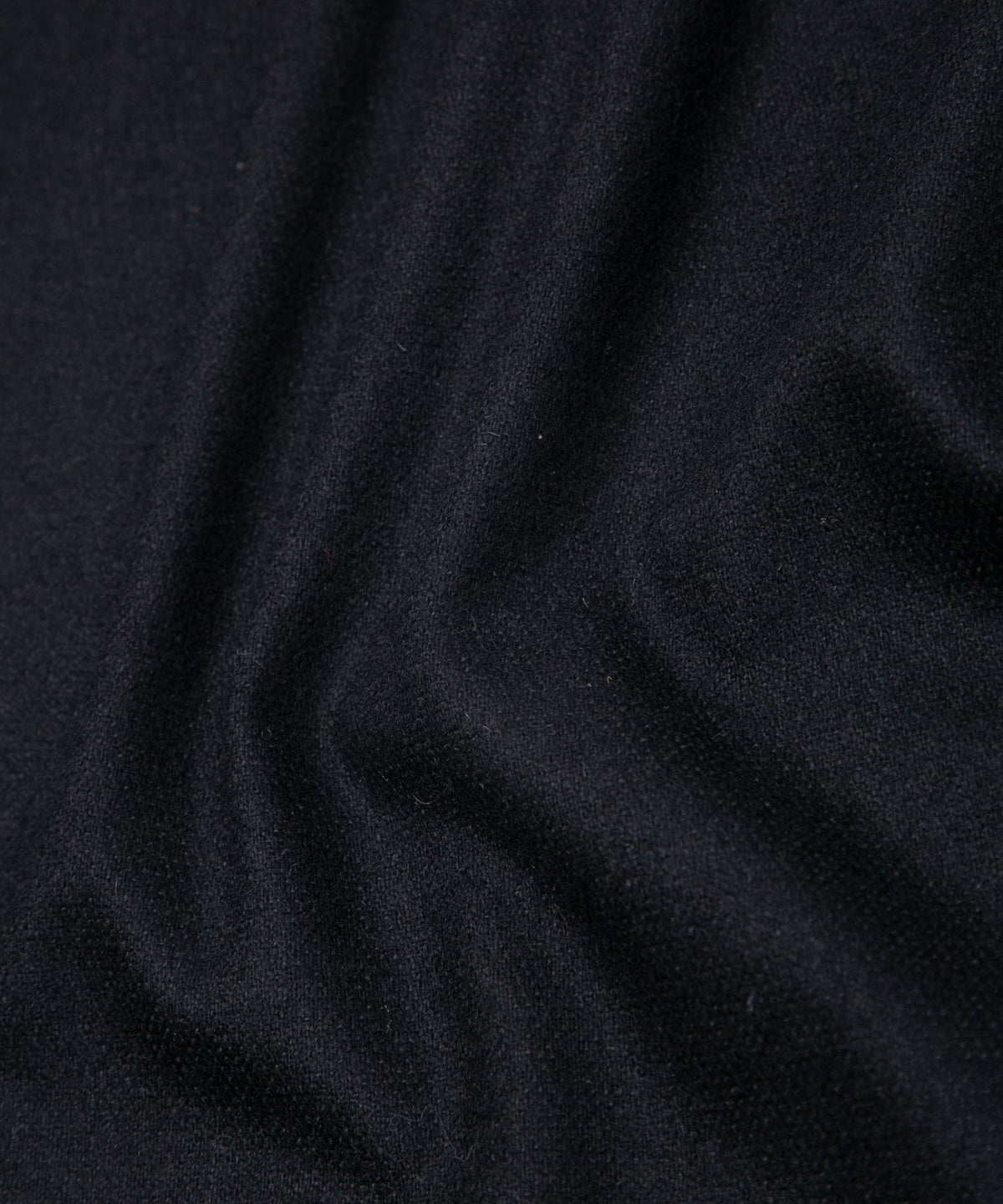 カシミア混 ストレッチ リサイクルウール ツイル バレル ワイド パンツ - BLACK-15