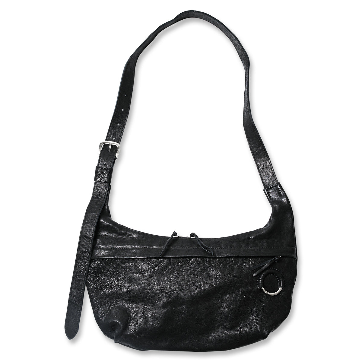 フルタンニン ピット鞣し シュリンク ホースハイド SHAFTER バナナバッグ  - BLACK