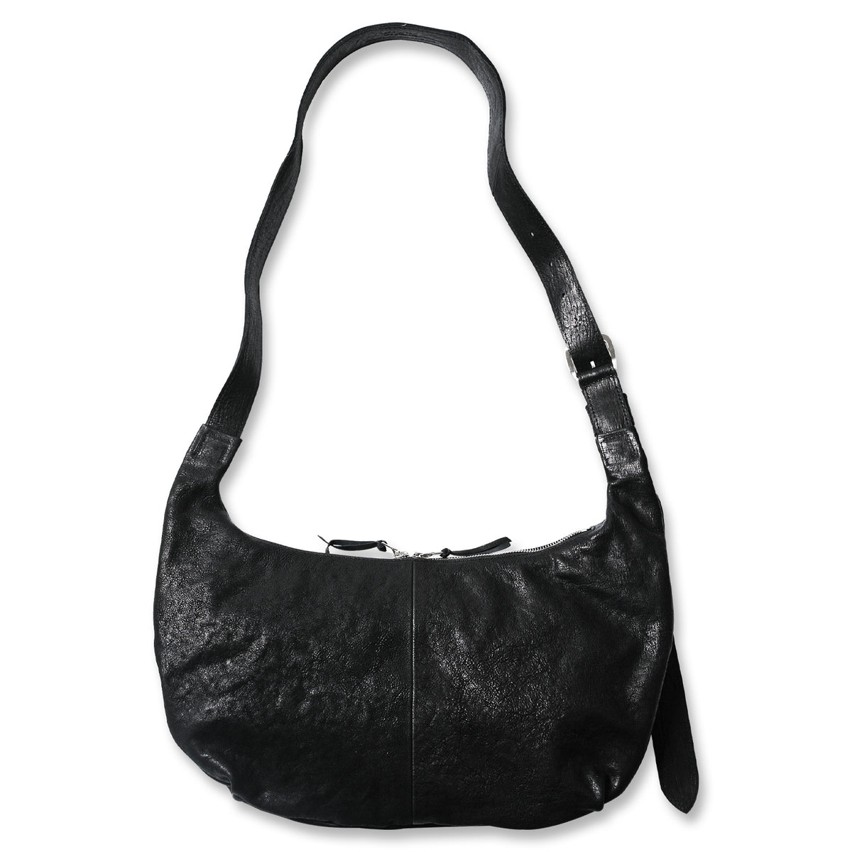 フルタンニン ピット鞣し シュリンク ホースハイド SHAFTER バナナバッグ  - BLACK