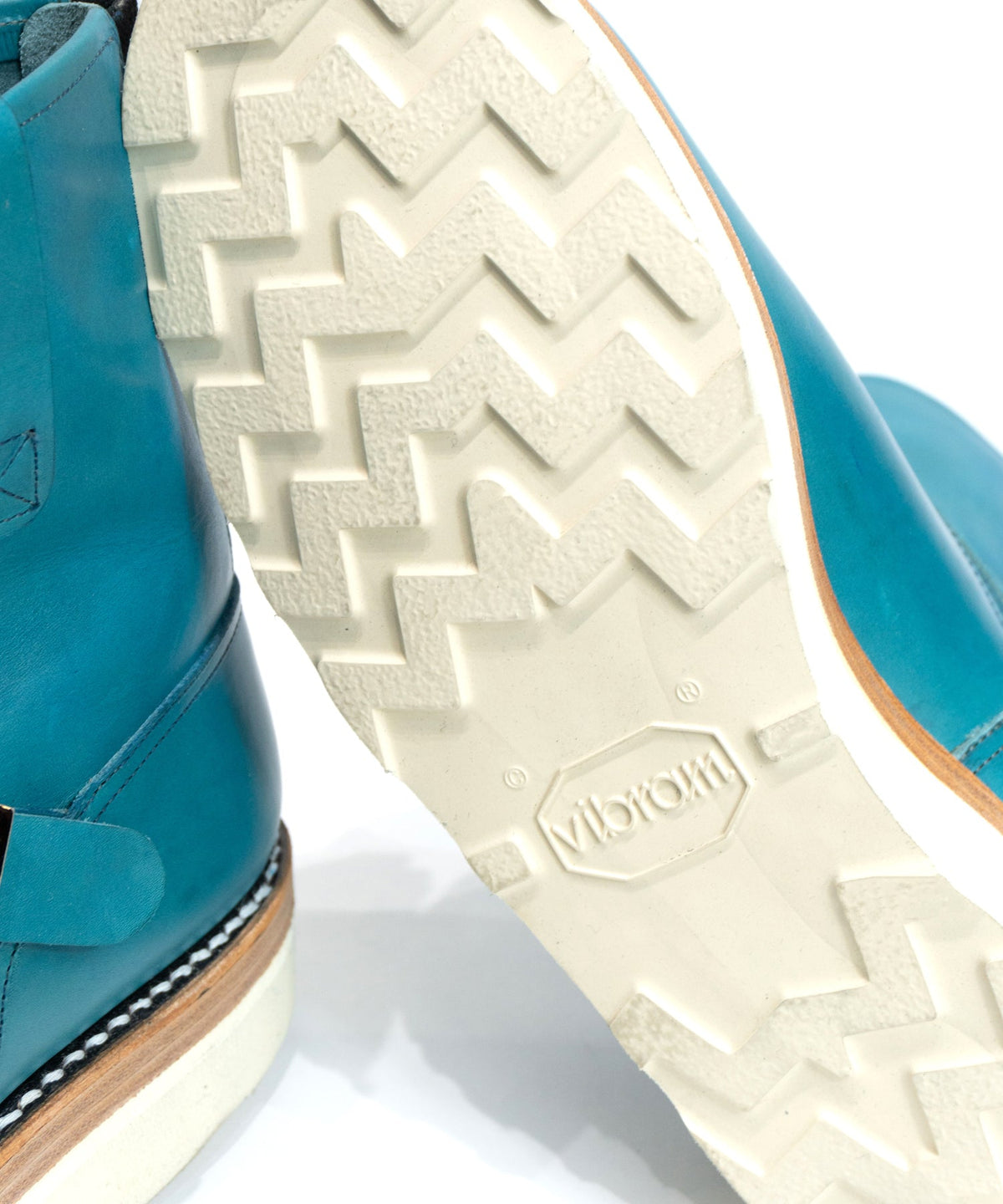 イタリアン ダブルショルダー ショートエンジニアブーツ MATILDA - TURQUOISE-11