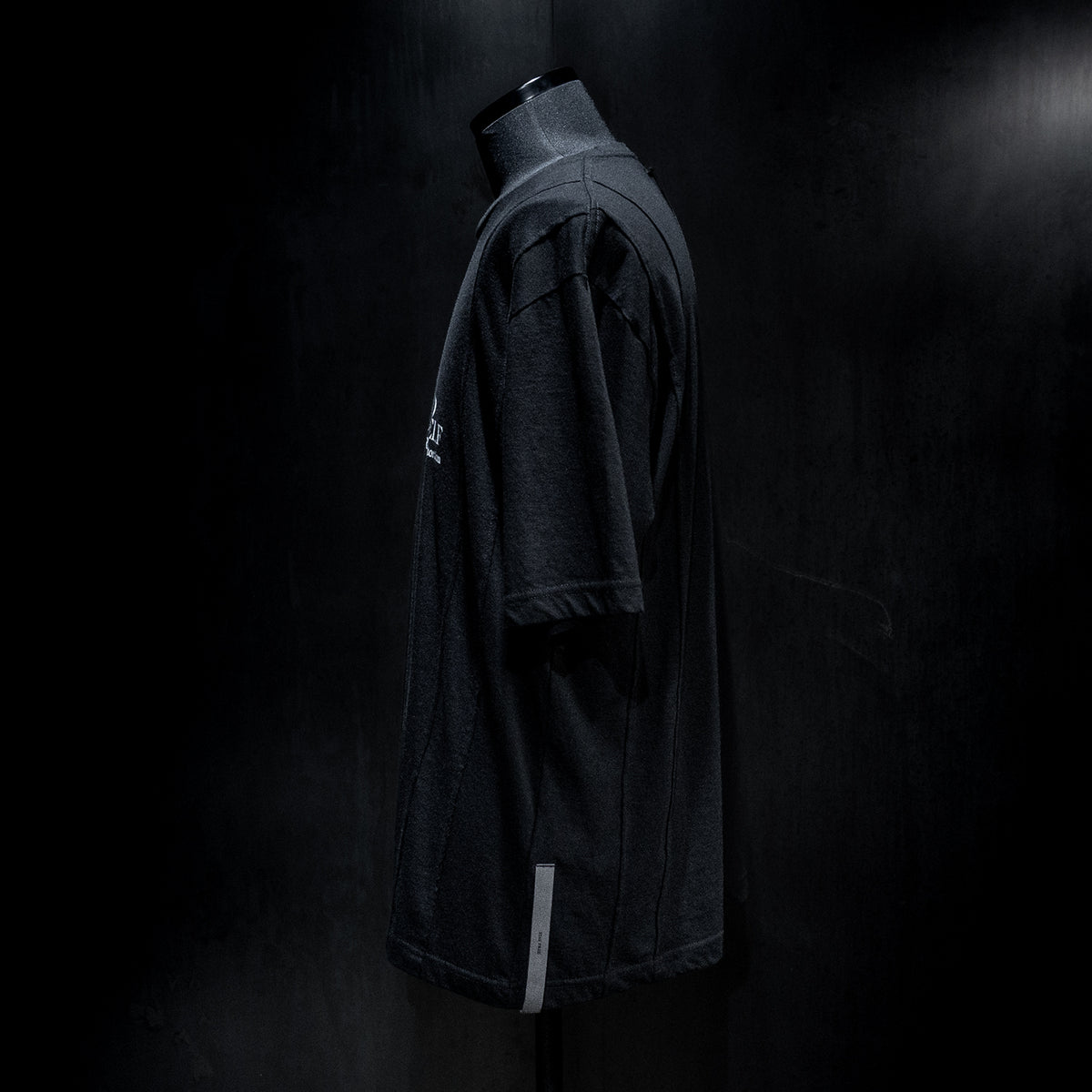 STRUM distortion限定 30/- ナチュラルソフト天竺　ワイド Tシャツ（オーバーサイズ） - BLACK-6