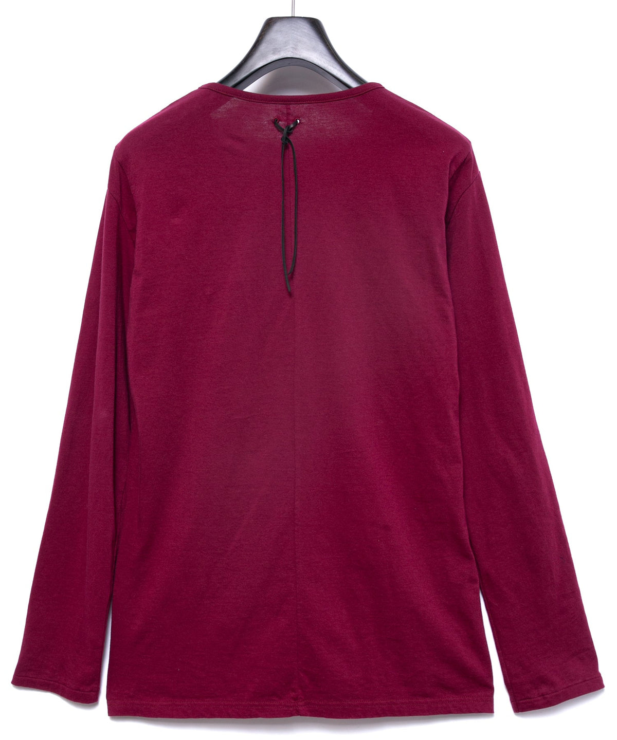 30/- ナチュラルソフト天竺 クルーネック ロングスリーブ T シャツ - WINE