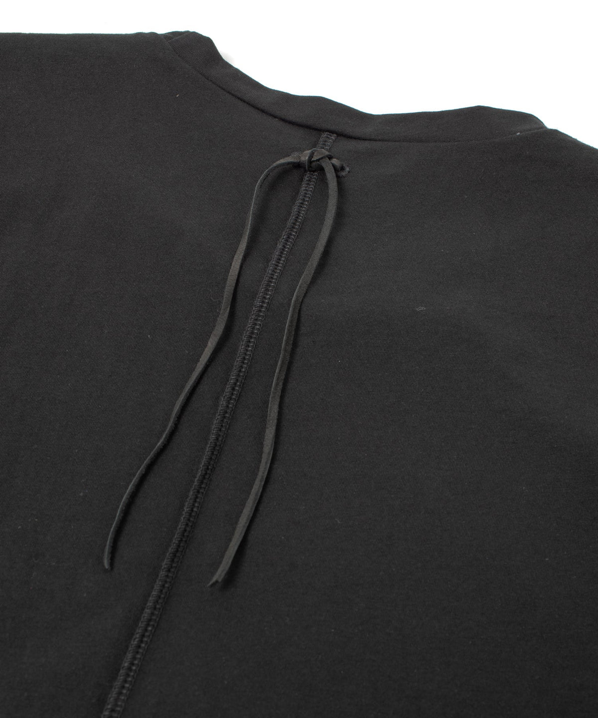 オーガニックコットン 強撚 天竺 ノースリーブ ワイド Tシャツ（オーバーサイズ） - BLACK-9
