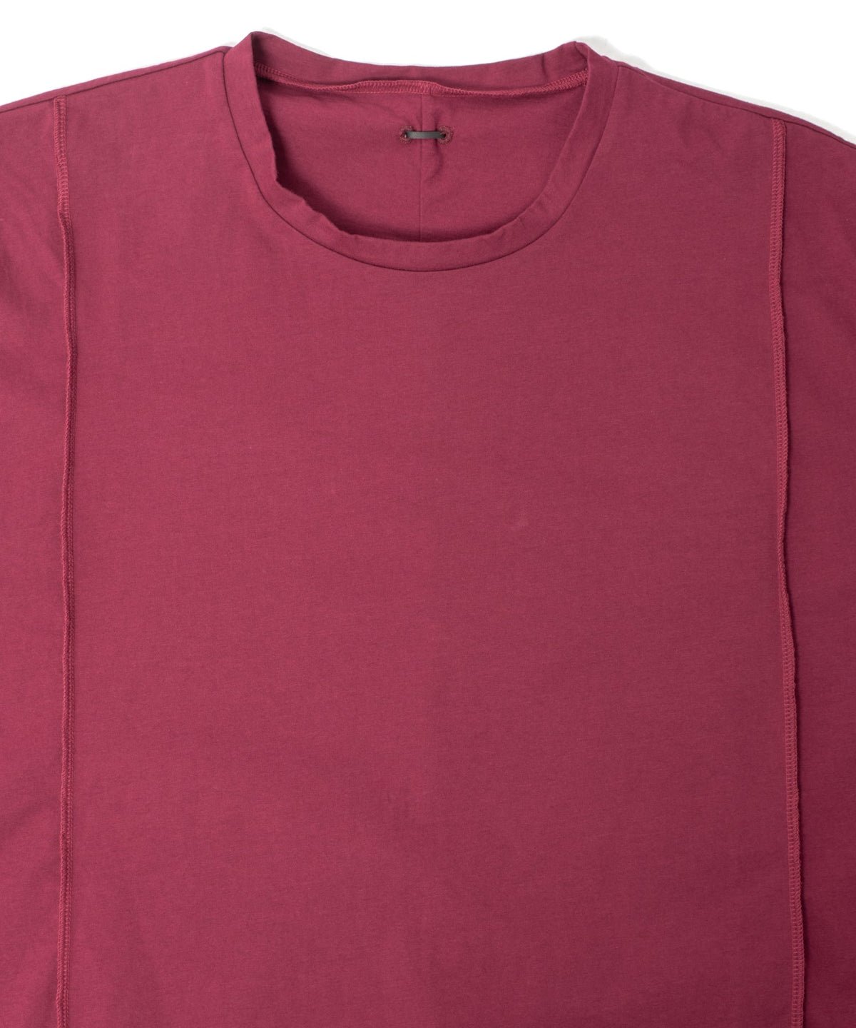オーガニックコットン 強撚 天竺 ノースリーブ ワイド Tシャツ（オーバーサイズ） - WINE-3
