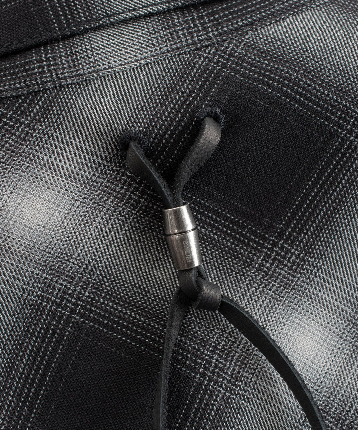 レーヨン ツイル オンブレーチェック カットオフ シャツ - BLACK-9