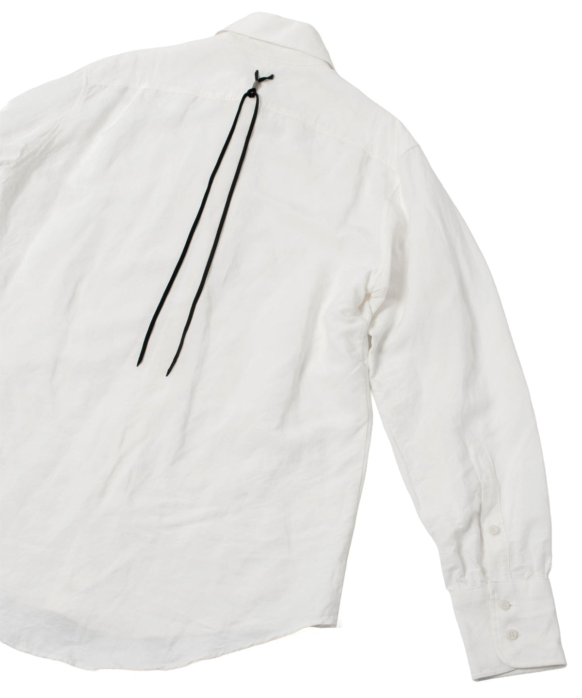 レーヨン リネン トロピカル ウォッシュ タンブラー仕上げ L/S ドレスシャツ - WHITE-8