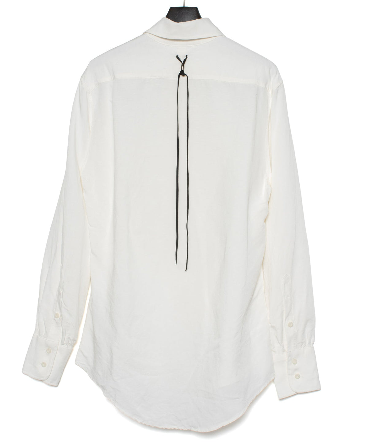 レーヨン リネン トロピカル ウォッシュ タンブラー仕上げ L/S ドレスシャツ - WHITE