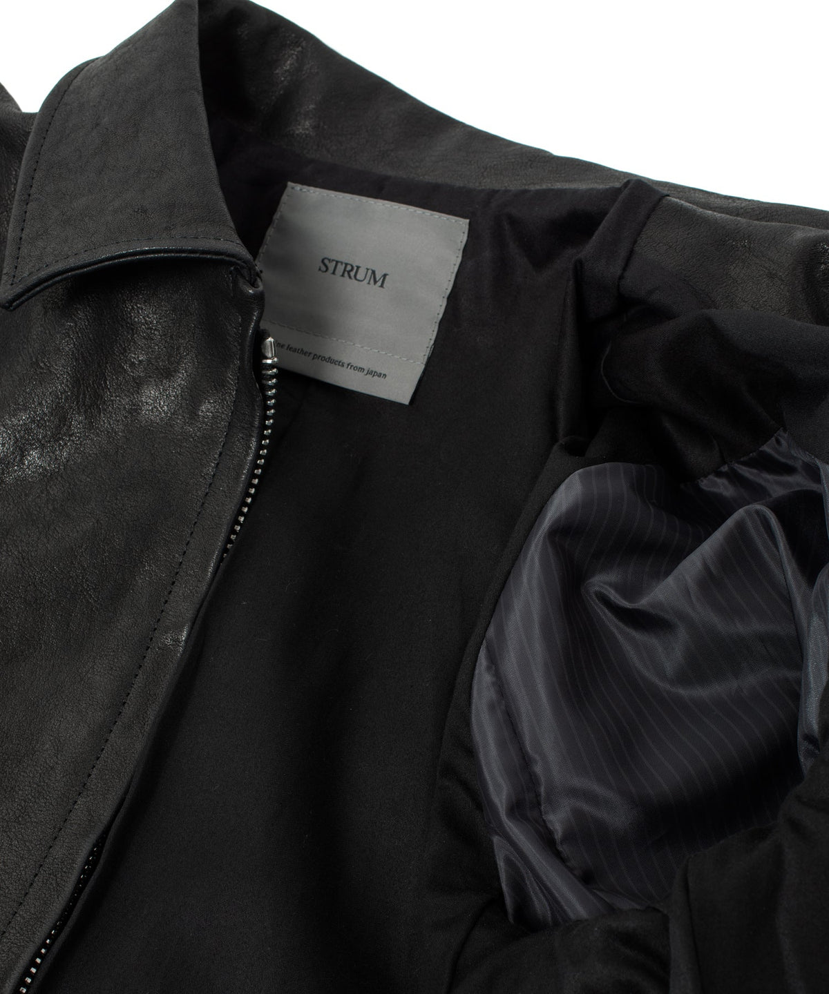 フルタンニン ピット鞣し シュリンク ホースハイド REDWOOD スポーツジャケット - BLACK-13
