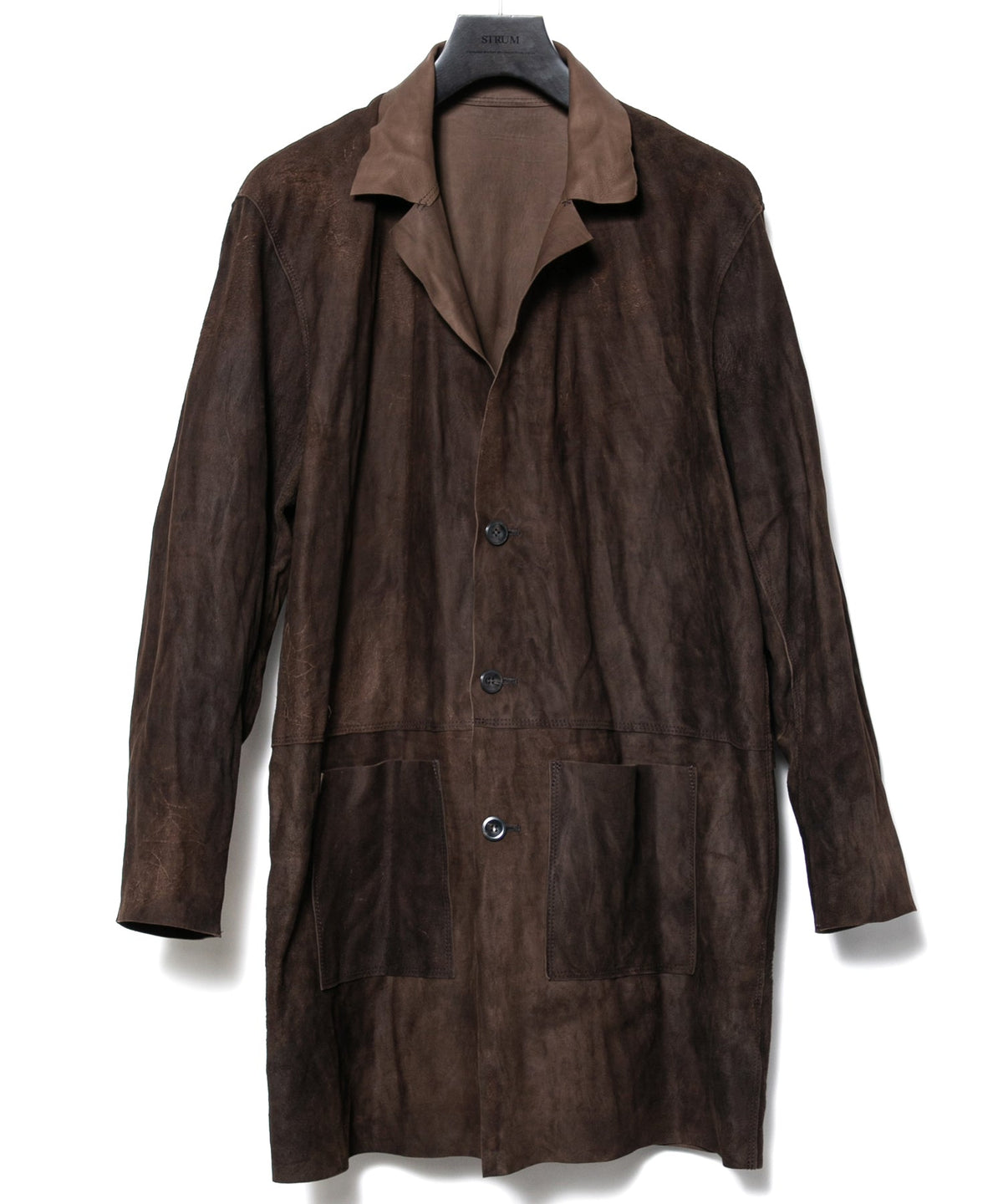 ハイブリッド タンニン鞣し カーフスキン DEAD MAN ミドル コート - KHAKI