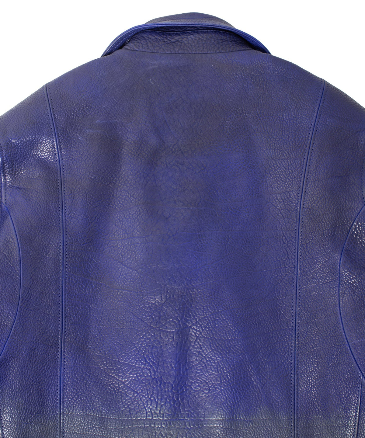 フルベジタブルタンニン鞣し イタリアン シュリンク ダブルショルダー 燃焼製品染め Burning Dyed  HI-FLYER ダブルライダースジャケット - ASH AZU-15