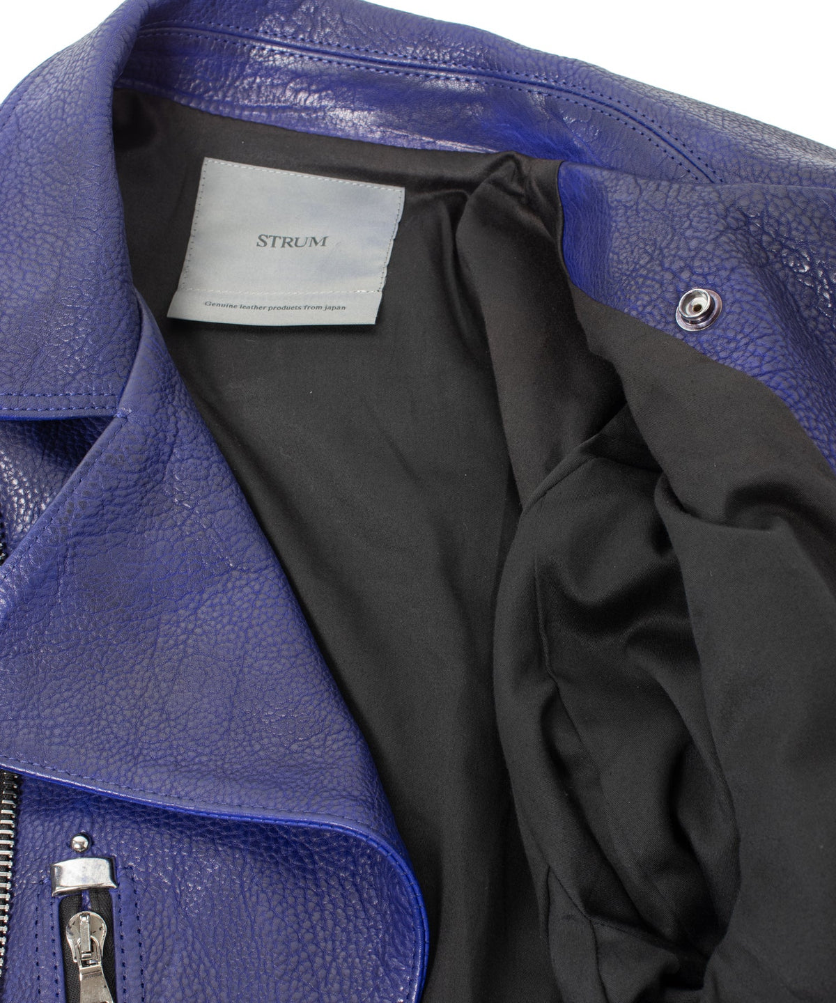 フルベジタブルタンニン鞣し イタリアン シュリンク ダブルショルダー 燃焼製品染め Burning Dyed  HI-FLYER Grande Fit ダブルライダースジャケット - ASH AZU-17