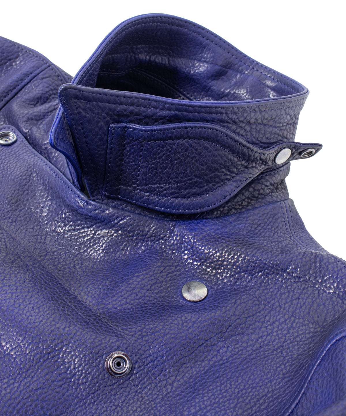 フルベジタブルタンニン鞣し イタリアン シュリンク ダブルショルダー 燃焼製品染め Burning Dyed  HI-FLYER ダブルライダースジャケット - ASH AZU-7
