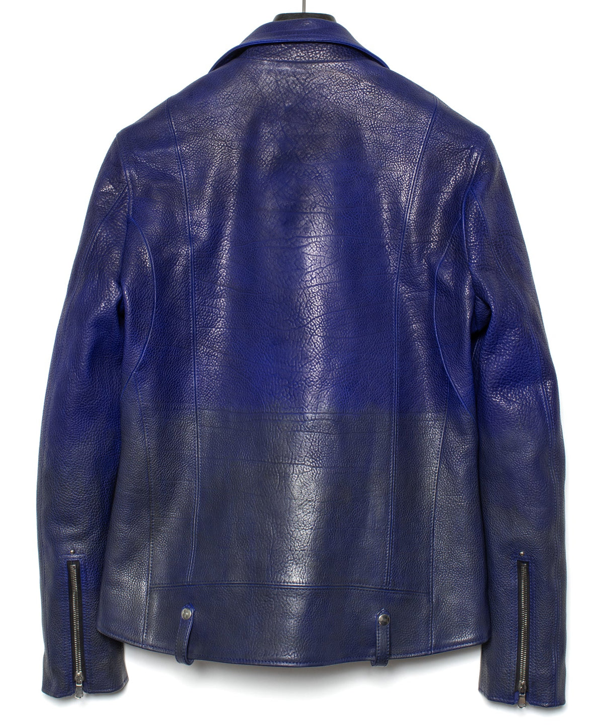 フルベジタブルタンニン鞣し イタリアン シュリンク ダブルショルダー 燃焼製品染め Burning Dyed  HI-FLYER Grande Fit ダブルライダースジャケット - ASH AZU-4