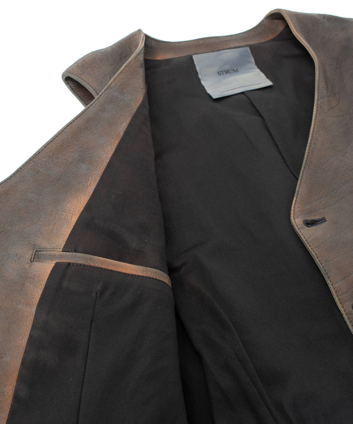 フルベジタブルタンニン鞣し イタリアン シュリンク ダブルショルダー 燃焼製品染め Burning Dyed  ROVER ベスト - NIGHTFALL NAVY-8