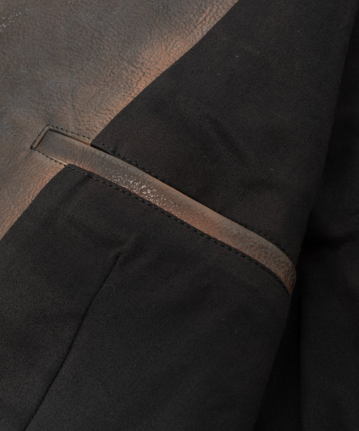 フルベジタブルタンニン鞣し イタリアン シュリンク ダブルショルダー 燃焼製品染め Burning Dyed  ROVER ベスト - NIGHTFALL NAVY-10