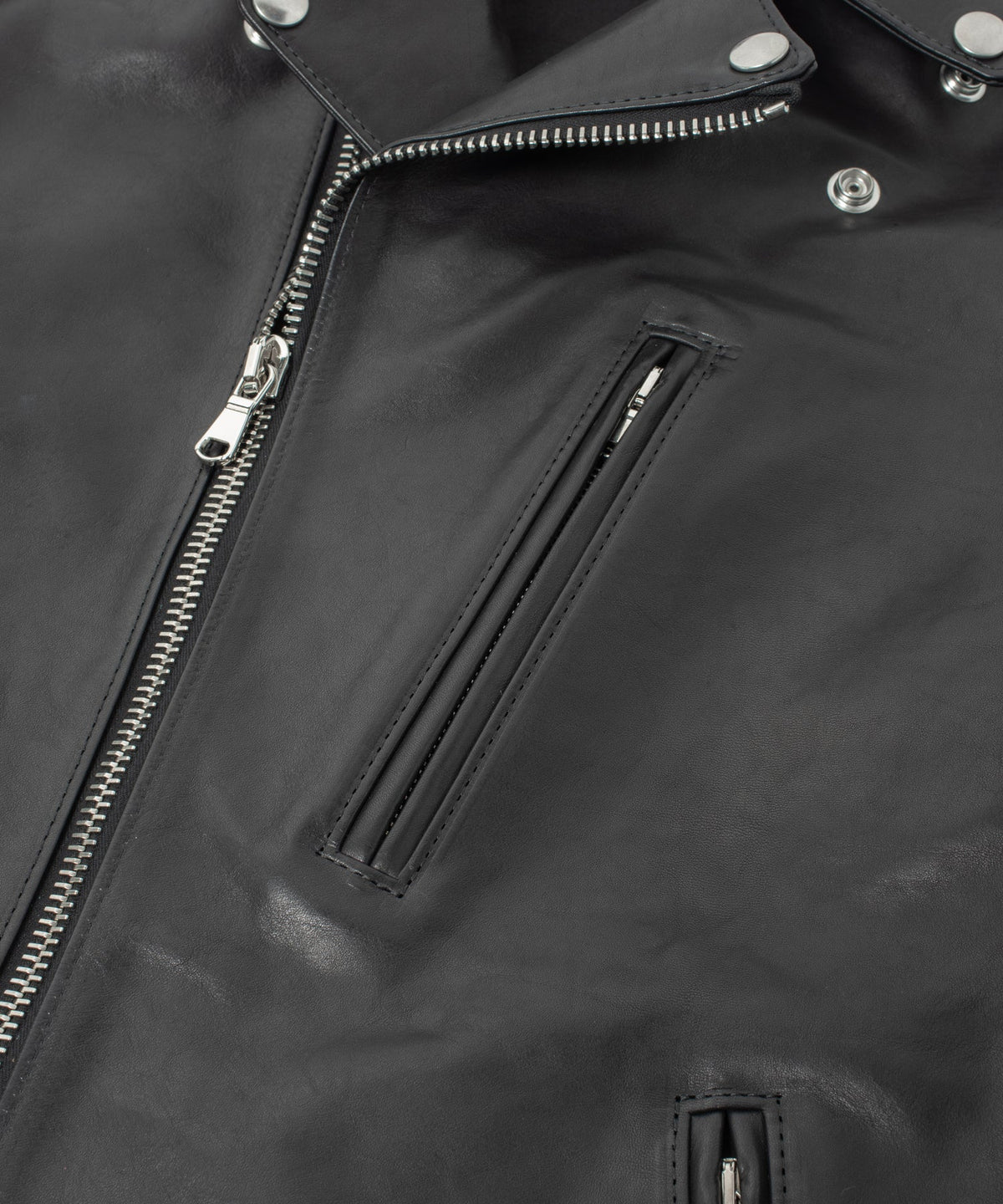 フルベジタブルタンニン鞣し イタリアン オイル ダブルショルダー KAI ダブルライダース  - BLACK-6